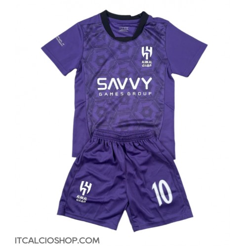 Al-Hilal Neymar Jr #10 Terza Maglia Bambino 2024-25 Manica Corta (+ Pantaloni corti)